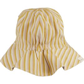 Amelia zonnehoed - Y/D stripe: Peach/sandy/yellow mellow