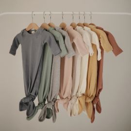 Baby knoop romper - Blush