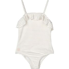 Mauricette zwempak - Y/D stripes Crisp white / Sandy