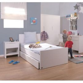 Childhome - Quadro White Junior Bed 90x200 cm + Lattenbodem